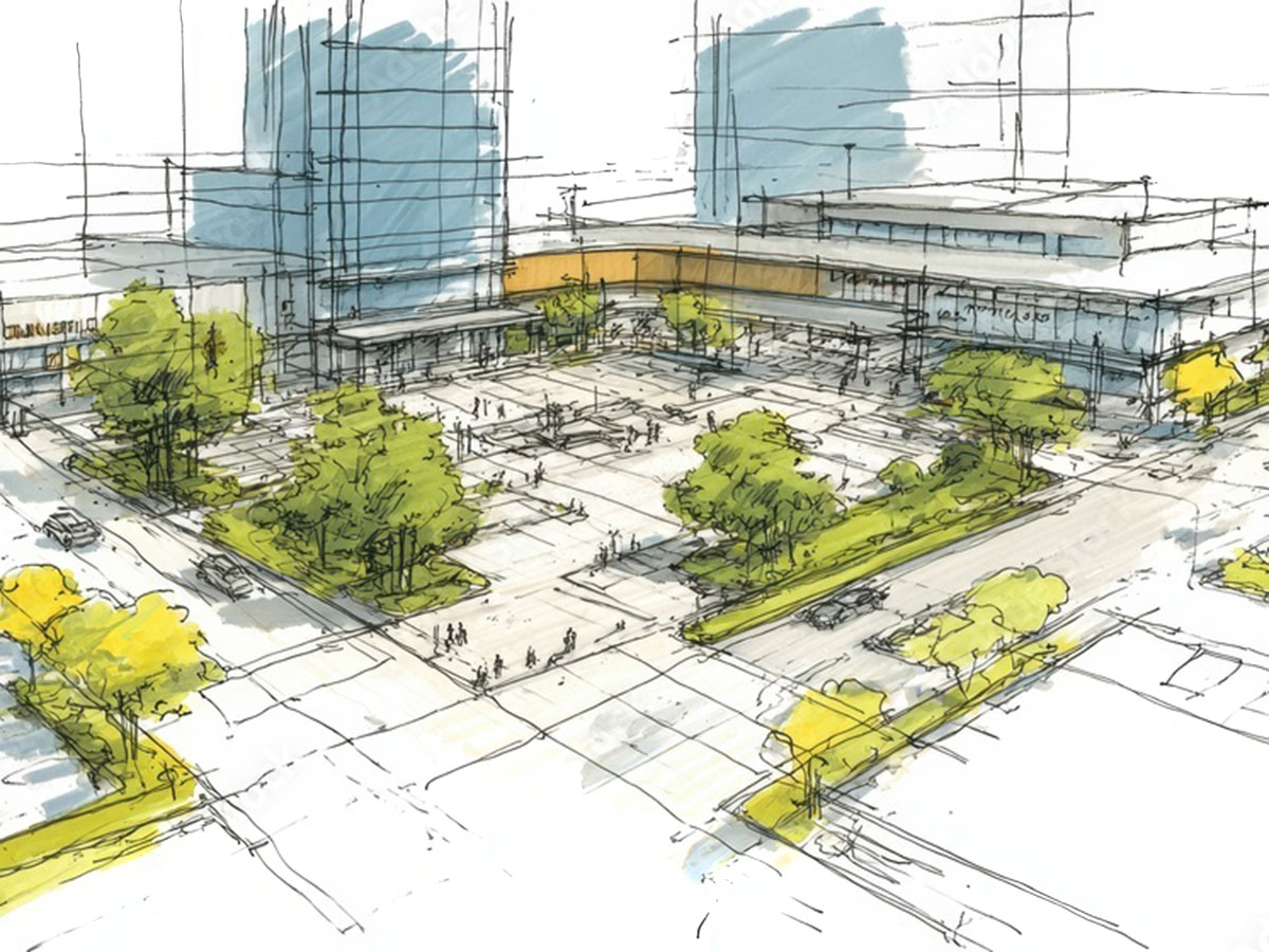 Placeholder image: planning documents and drawings